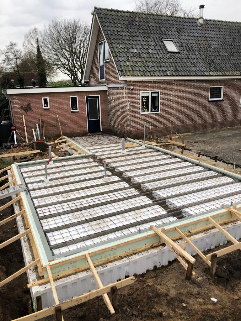 Fundering voor aanbouw